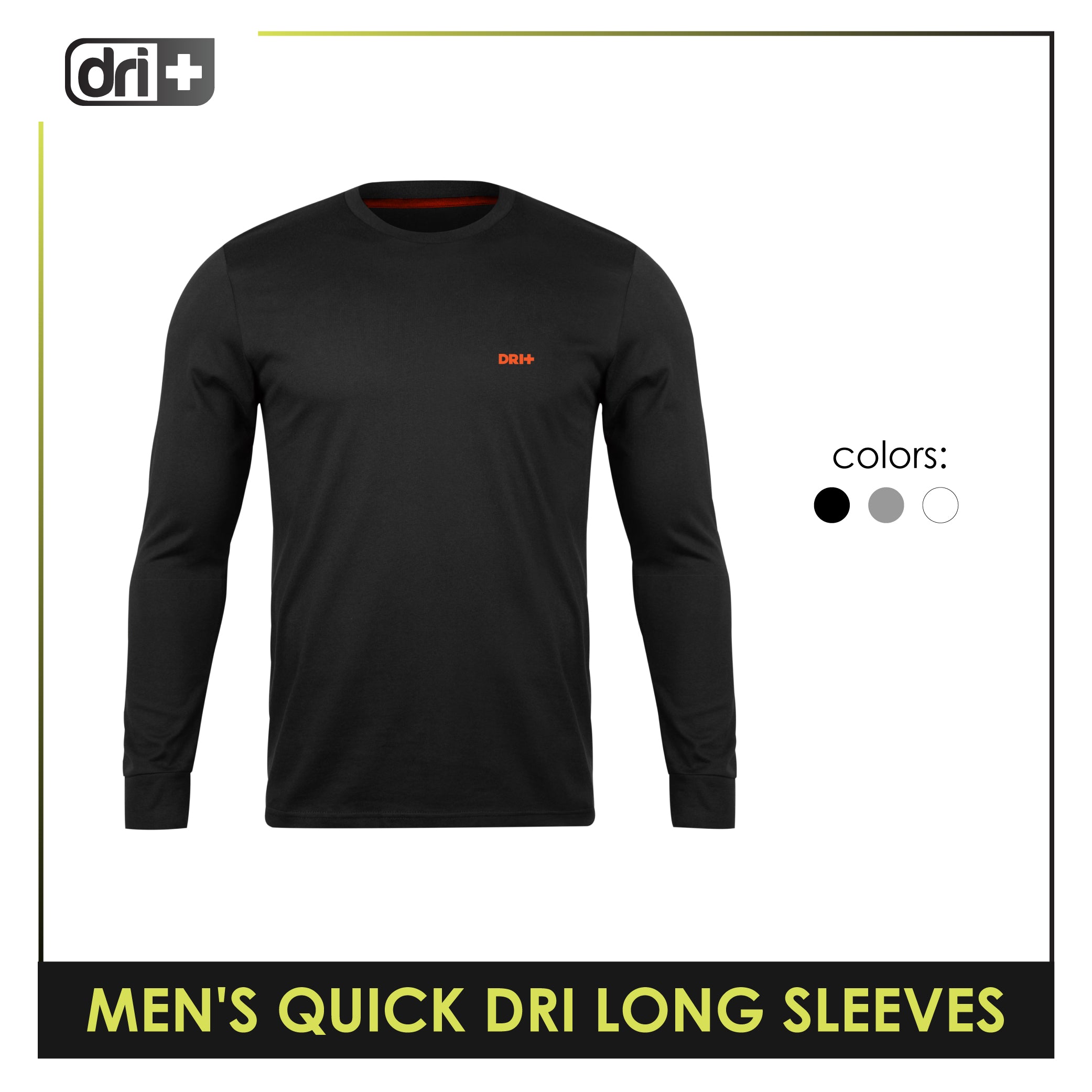 Dri Plus Dri Plus Men's Quick Dri Long Sleeve 1 piece DUMSRL4401 – burlingtonph