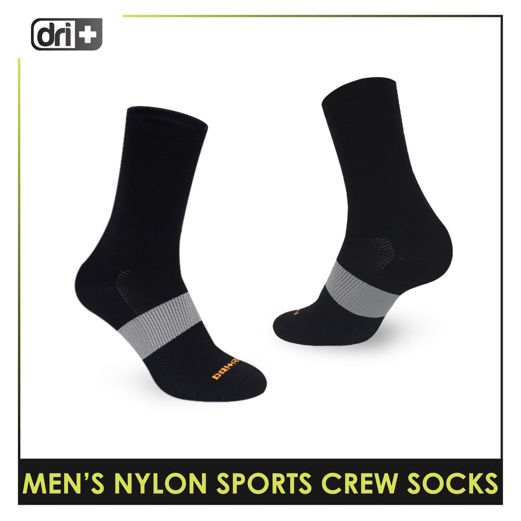 Dri Plus Run Men’s Nylon Sports Crew Socks 1 pair in 1 pack EMNANCS