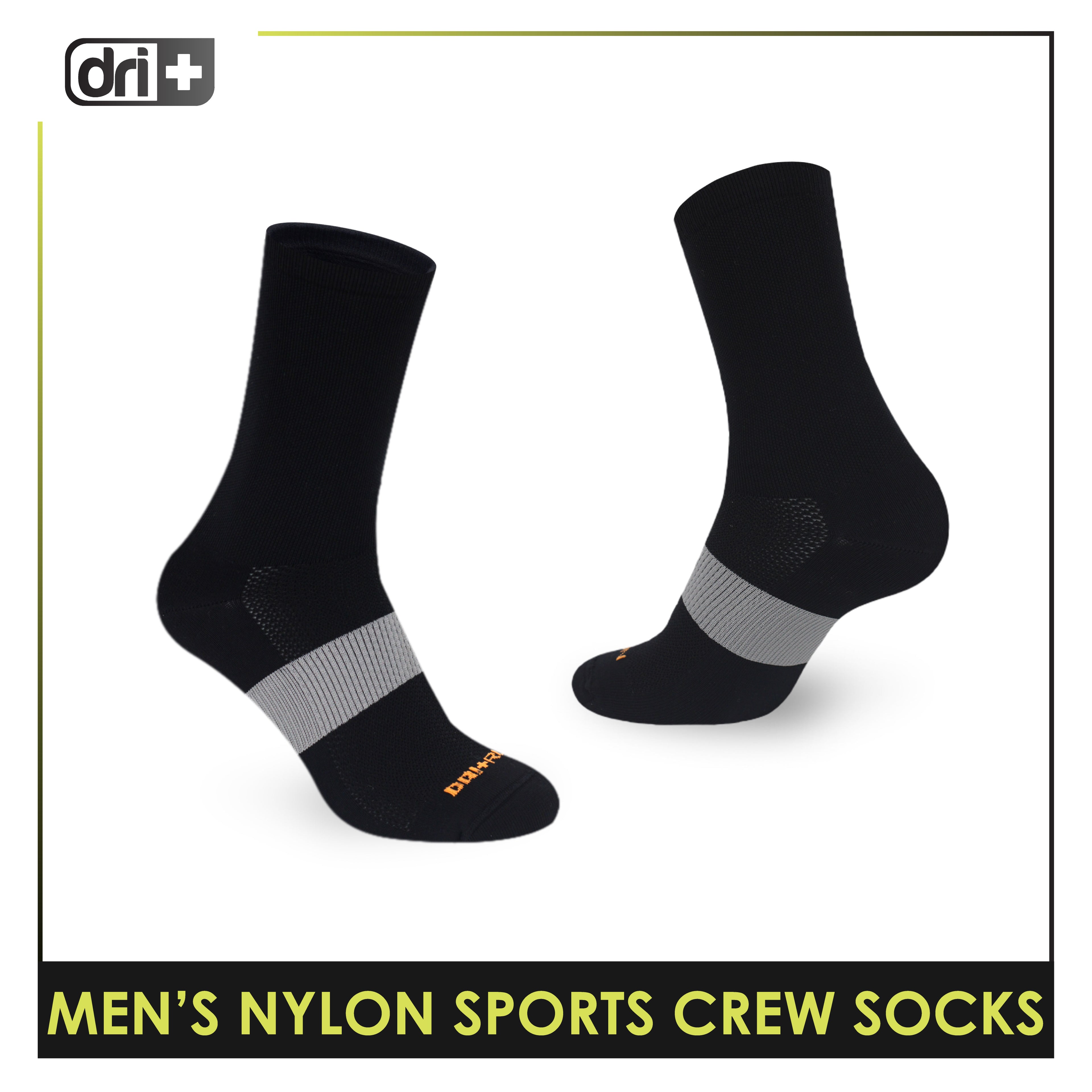 Dri Plus Run Men’s Nylon Sports Crew Socks 1 pair in 1 pack EMNANCS