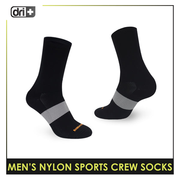 Dri Plus Run Men’s Nylon Sports Crew Socks 1 pair in 1 pack EMNANCS