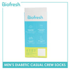 Biofresh Mens Diabetic Thin Casual Crew Socks 1 pair FMD5