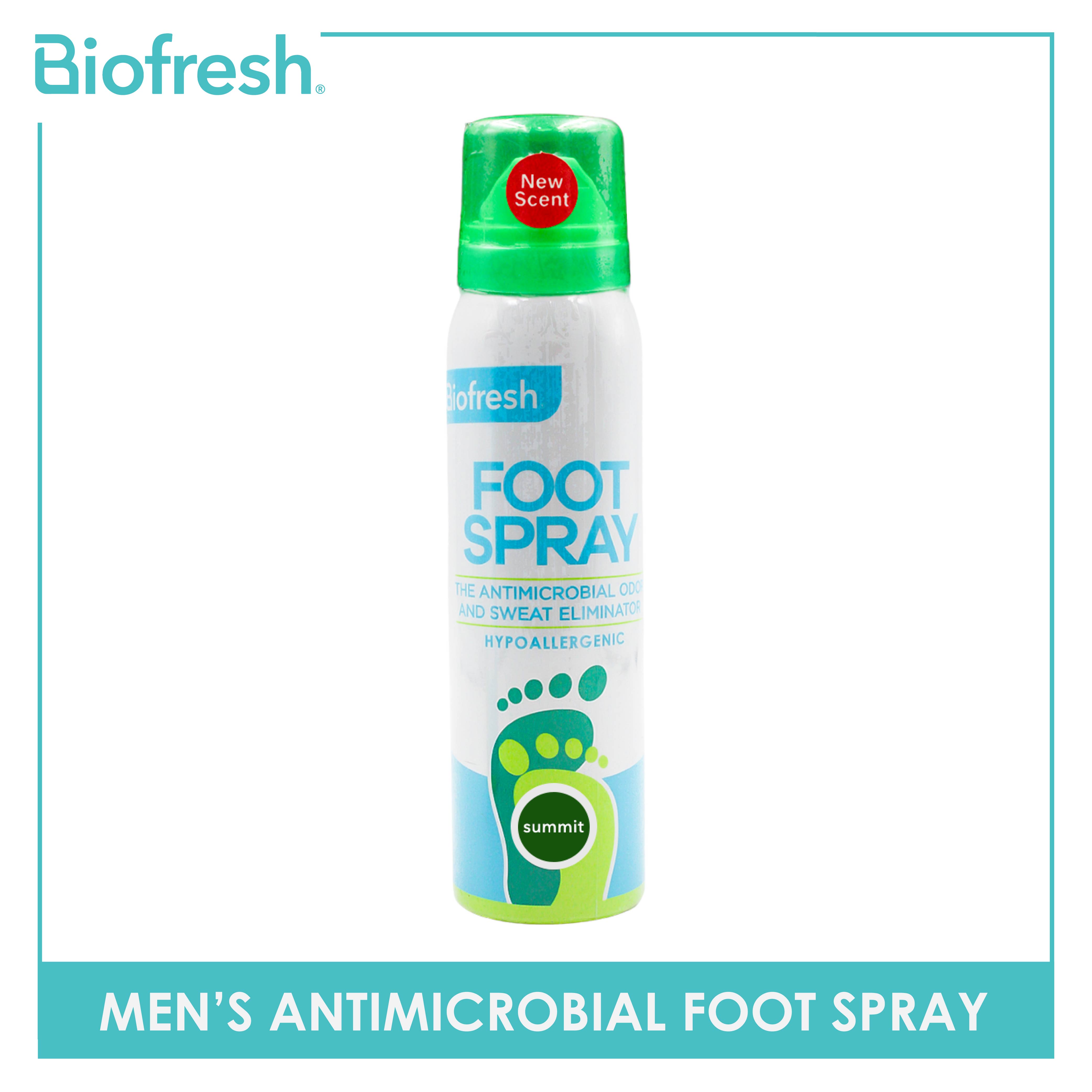 Biofresh Men’s Antimicrobial Summit Foot Spray 1 piece FMFS17 ...