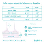 Biofresh Girls’ Antimicrobial Seamless Babybra 1 piece UGBR05