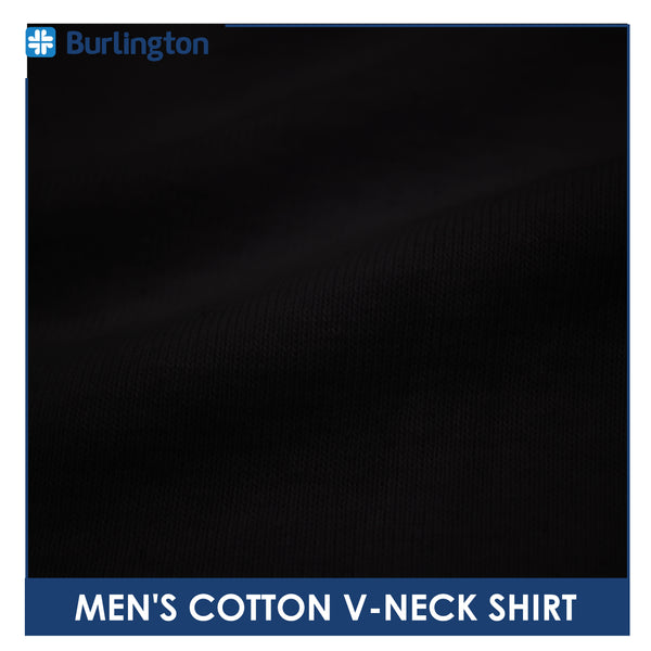 Burlington Men's Cotton Classic Regular Fit V-Neck Shirt 1 piece GMSV1