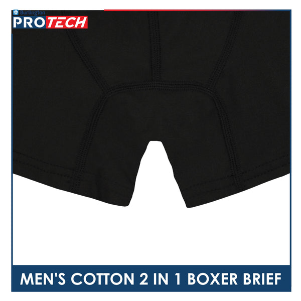 Burlington Protech Men’s Quick Dry Cotton Boxer Brief 2 pieces in a pack GPMBBG3201