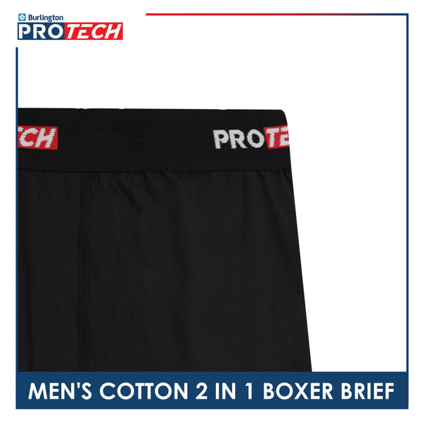 Burlington Protech Men’s Quick Dry Cotton Boxer Brief 2 pieces in a pack GPMBBG3201