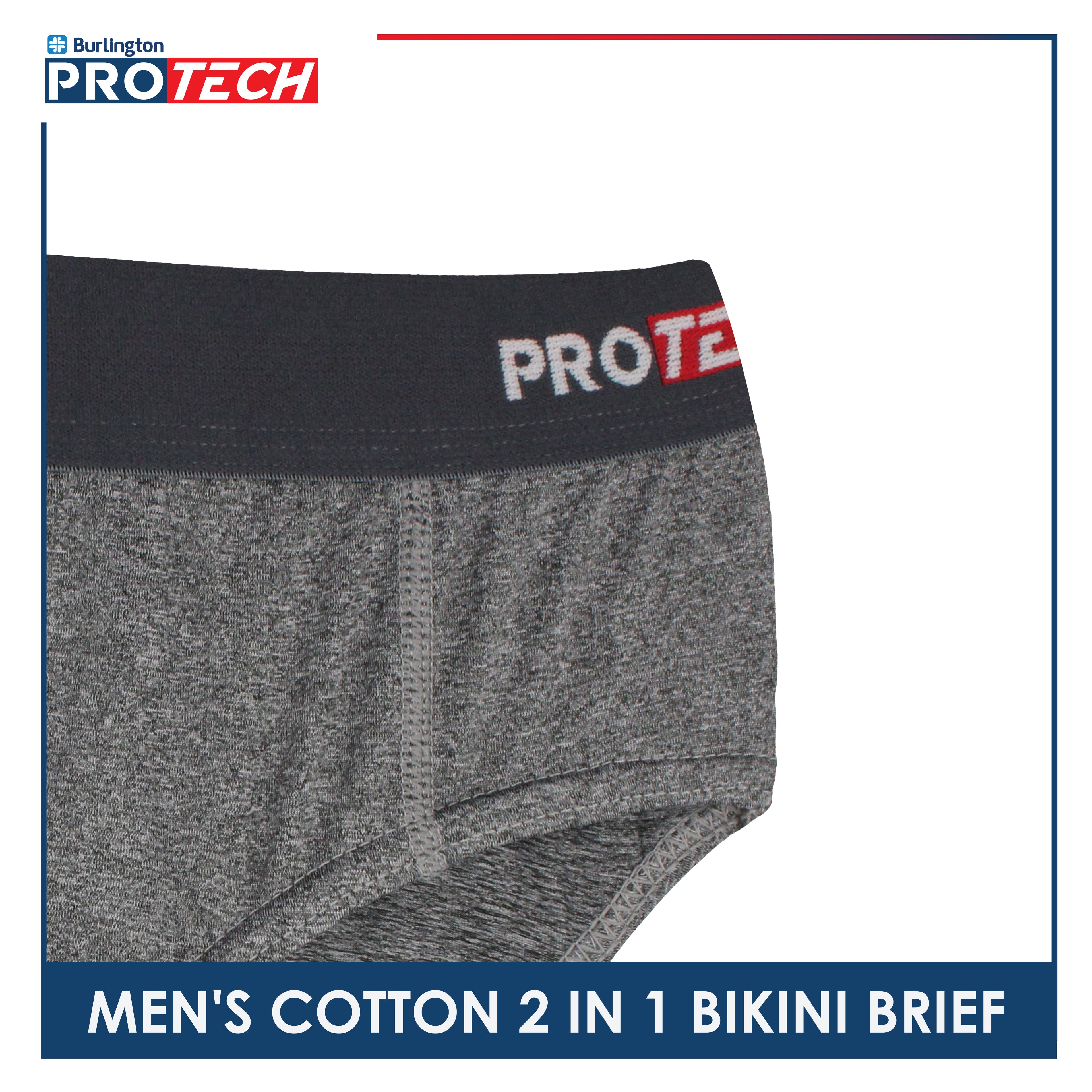 Burlington Protech Men’s Quick Dry Cotton Bikini Brief 2 pieces in a pack GPMBKG3201