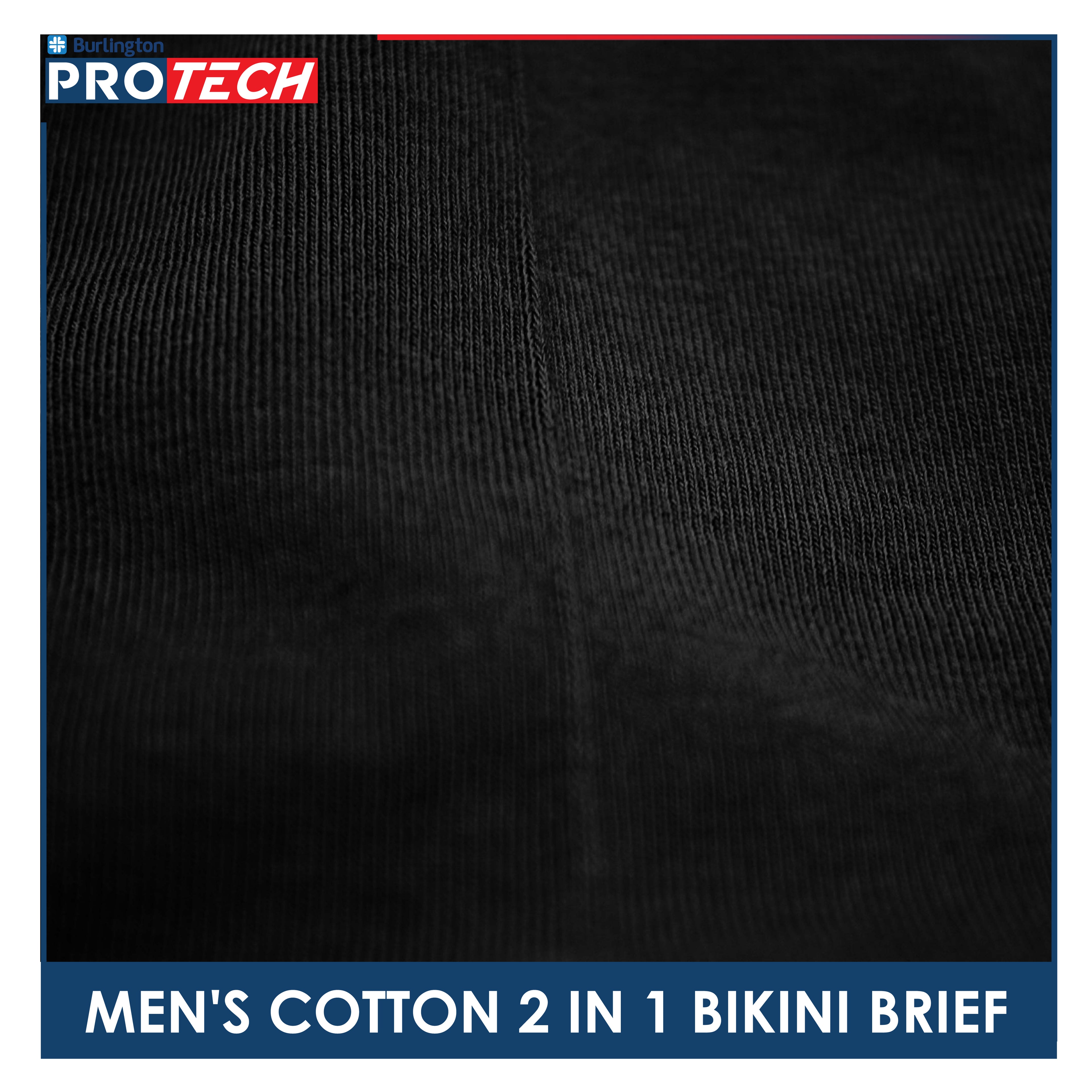 Burlington Protech Men’s Quick Dry Cotton Bikini Brief 2 pieces in a pack GPMBKG3201