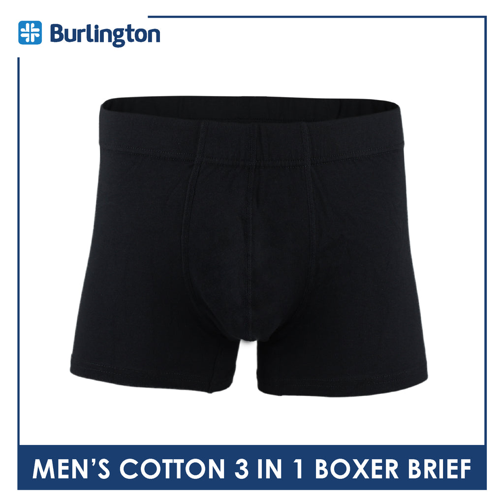 Burlington Men's Cotton Boxer Brief 3 pieces in a pack GTMBBG13