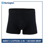 Burlington Men's Cotton Boxer Brief 3 pieces in a pack GTMBBG13