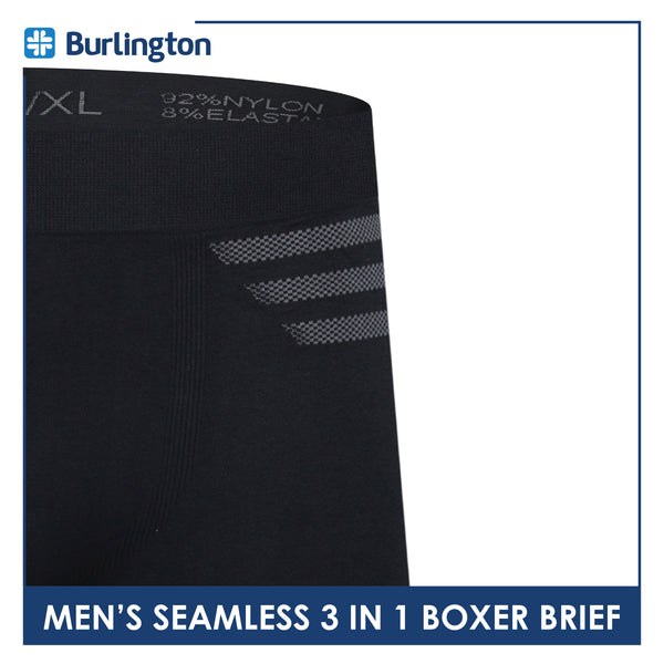 Burlington Men's Seamless Boxer Brief 3 pieces in a pack GTMBBG20