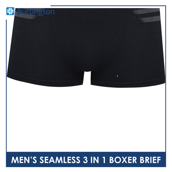 Burlington Men's Seamless Boxer Brief 3 pieces in a pack GTMBBG20