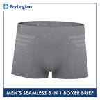 Burlington Men's Seamless Boxer Brief 3 pieces in a pack GTMBBG20