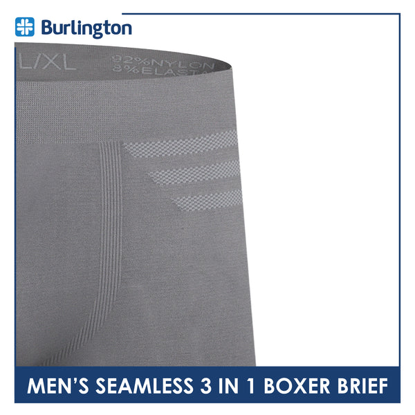Burlington Men's Seamless Boxer Brief 3 pieces in a pack GTMBBG20