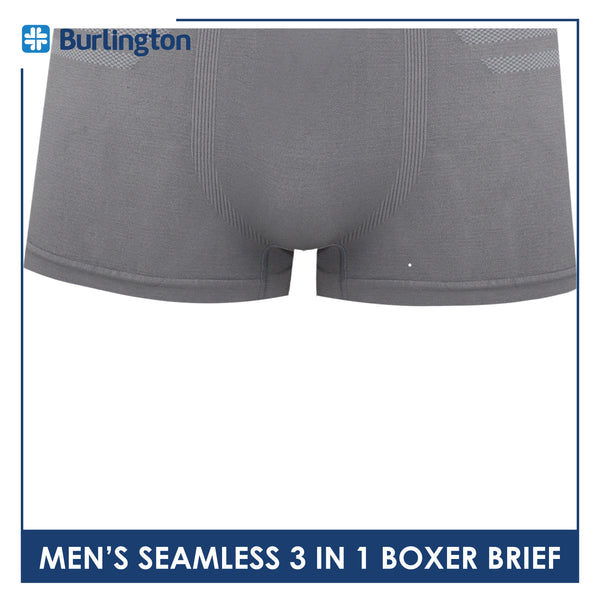 Burlington Men's Seamless Boxer Brief 3 pieces in a pack GTMBBG20