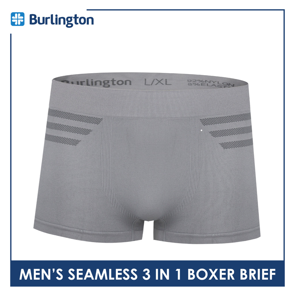Burlington Men's Seamless Boxer Brief 3 pieces in a pack GTMBBG20