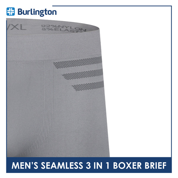 Burlington Men's Seamless Boxer Brief 3 pieces in a pack GTMBBG20