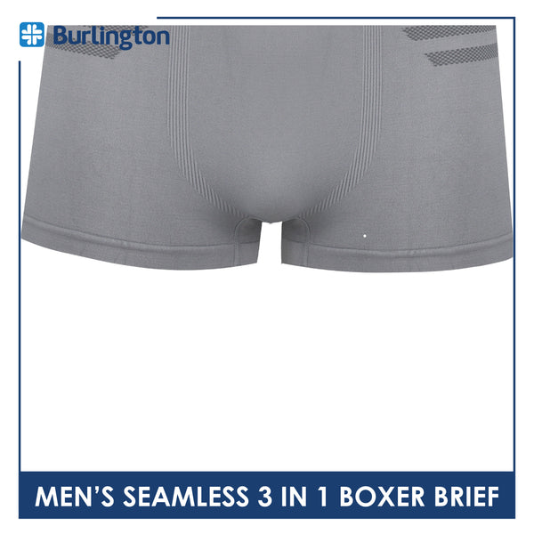 Burlington Men's Seamless Boxer Brief 3 pieces in a pack GTMBBG20