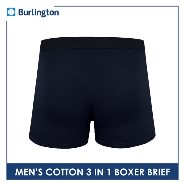 Burlington Men's Cotton Boxer Brief 3 pieces in a pack GTMBBG22