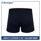 Burlington Men's Cotton Boxer Brief 3 pieces in a pack GTMBBG22