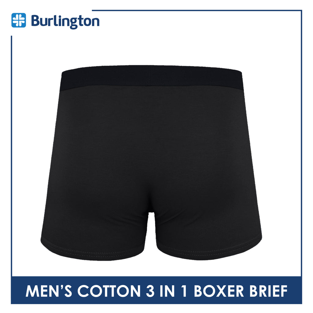 Burlington Men's Cotton Boxer Brief 3 pieces in a pack GTMBBG22