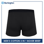 Burlington Men's Cotton Boxer Brief 3 pieces in a pack GTMBBG22