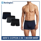 Burlington Men's Cotton Boxer Brief 3 pieces in a pack GTMBBG23