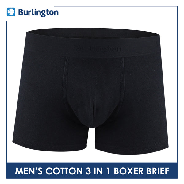 Burlington Men's Cotton Boxer Brief 3 pieces in a pack GTMBBG23