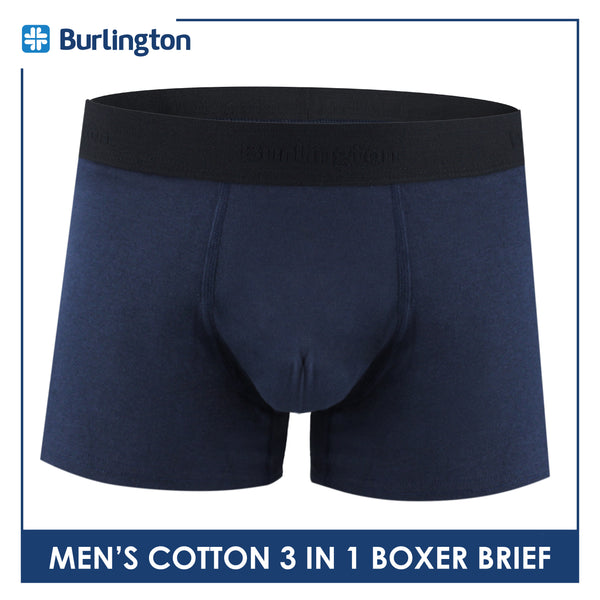 Burlington Men's Cotton Boxer Brief 3 pieces in a pack GTMBBG23