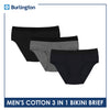 Burlington Men's Cotton Bikini Brief 3 pieces in a pack GTMBCG1