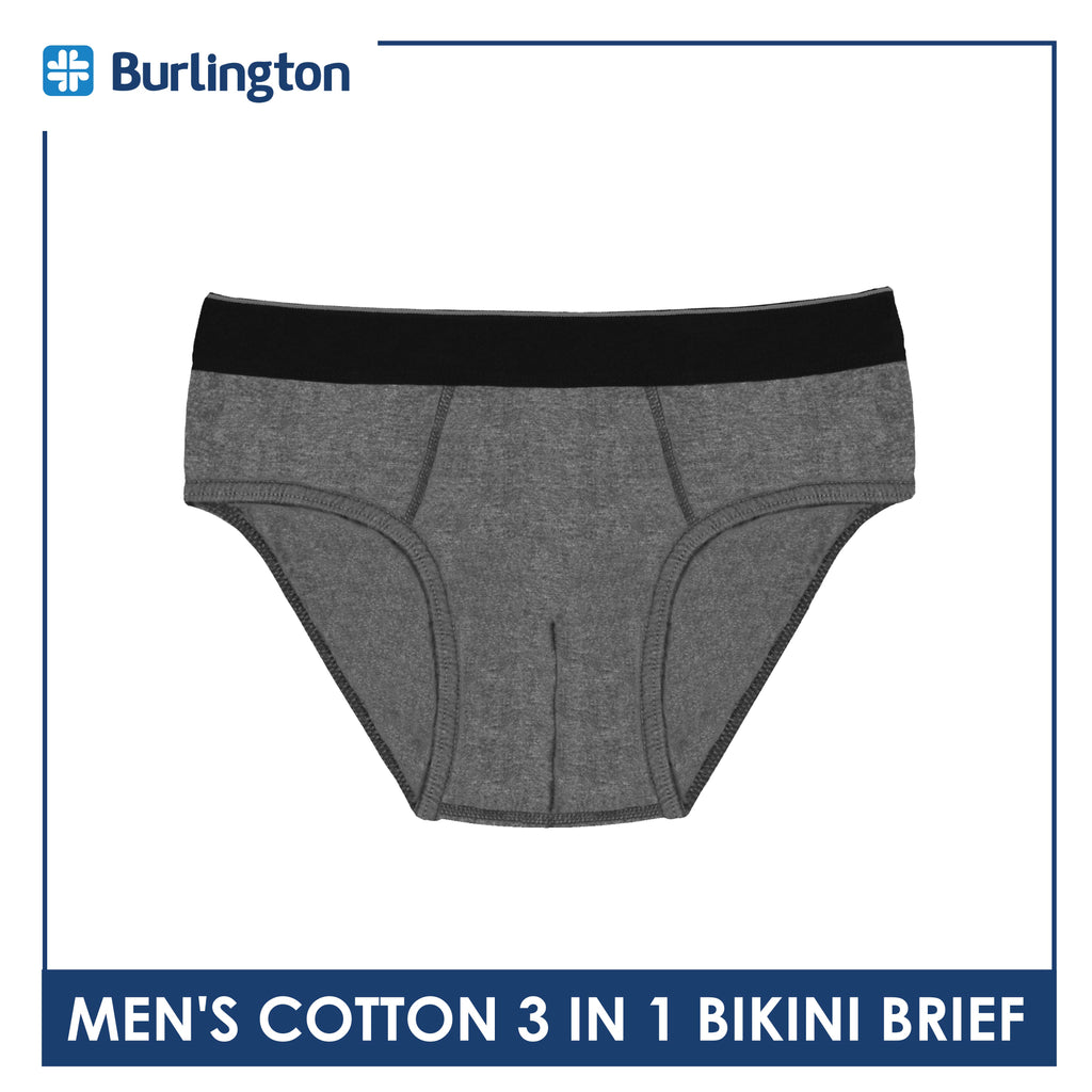 Burlington Men's Cotton Bikini Brief 3 pieces in a pack GTMBKG2