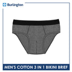 Burlington Men's Cotton Bikini Brief 3 pieces in a pack GTMBKG2