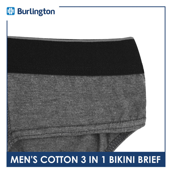 Burlington Men's Cotton Bikini Brief 3 pieces in a pack GTMBKG2