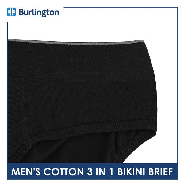 Burlington Men's Cotton Bikini Brief 3 pieces in a pack GTMBKG2