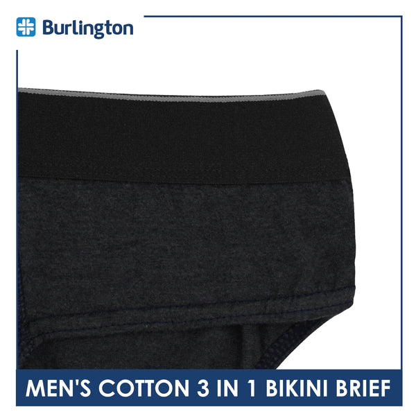 Burlington Men's Cotton Bikini Brief 3 pieces in a pack GTMBKG2