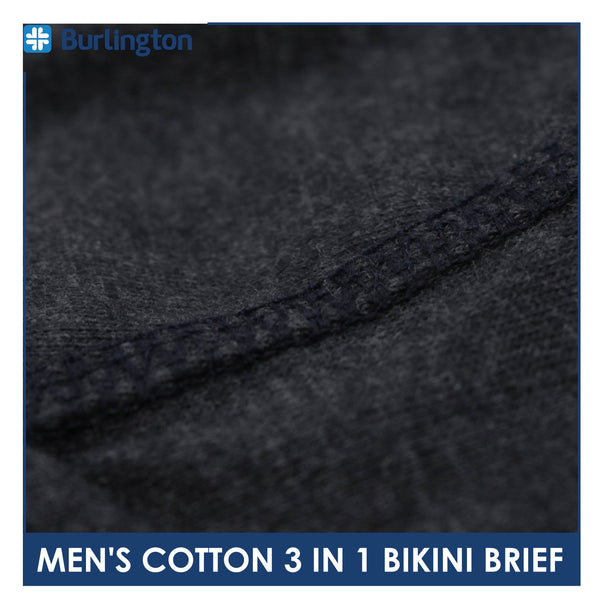 Burlington Men's Cotton Bikini Brief 3 pieces in a pack GTMBKG2