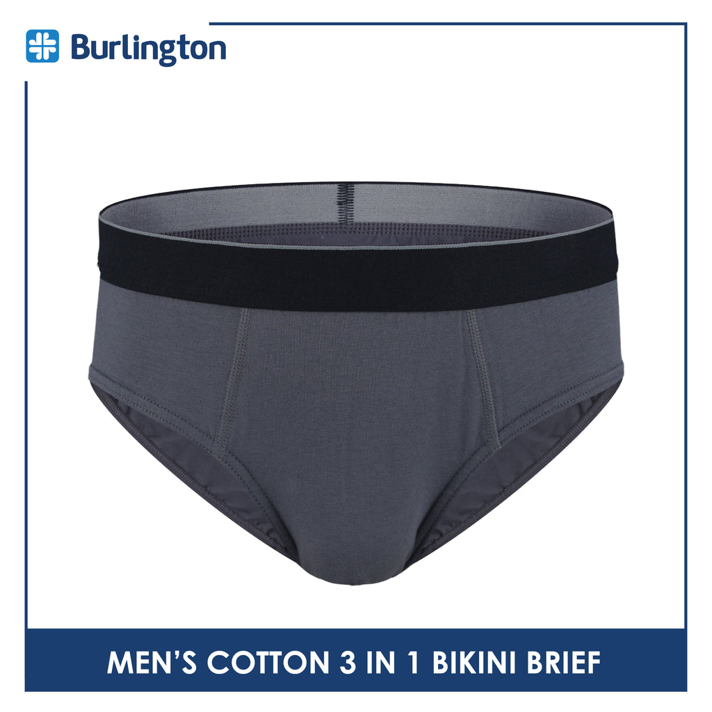 Burlington Men's Cotton Bikini Brief 3 pieces in a pack GTMBKG8