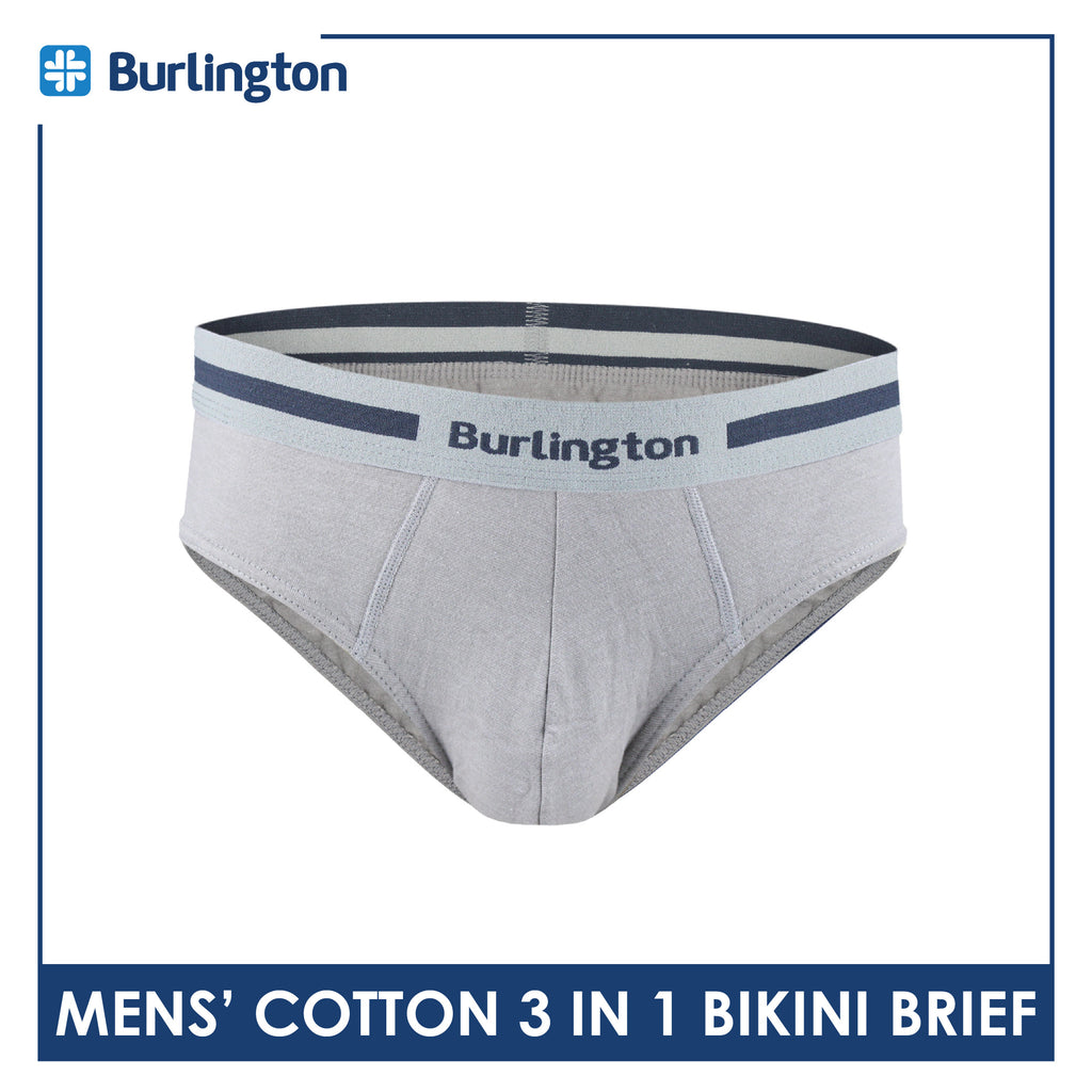 Burlington Men's Cotton Bikini Brief 3 pieces in a pack GTMBSG1