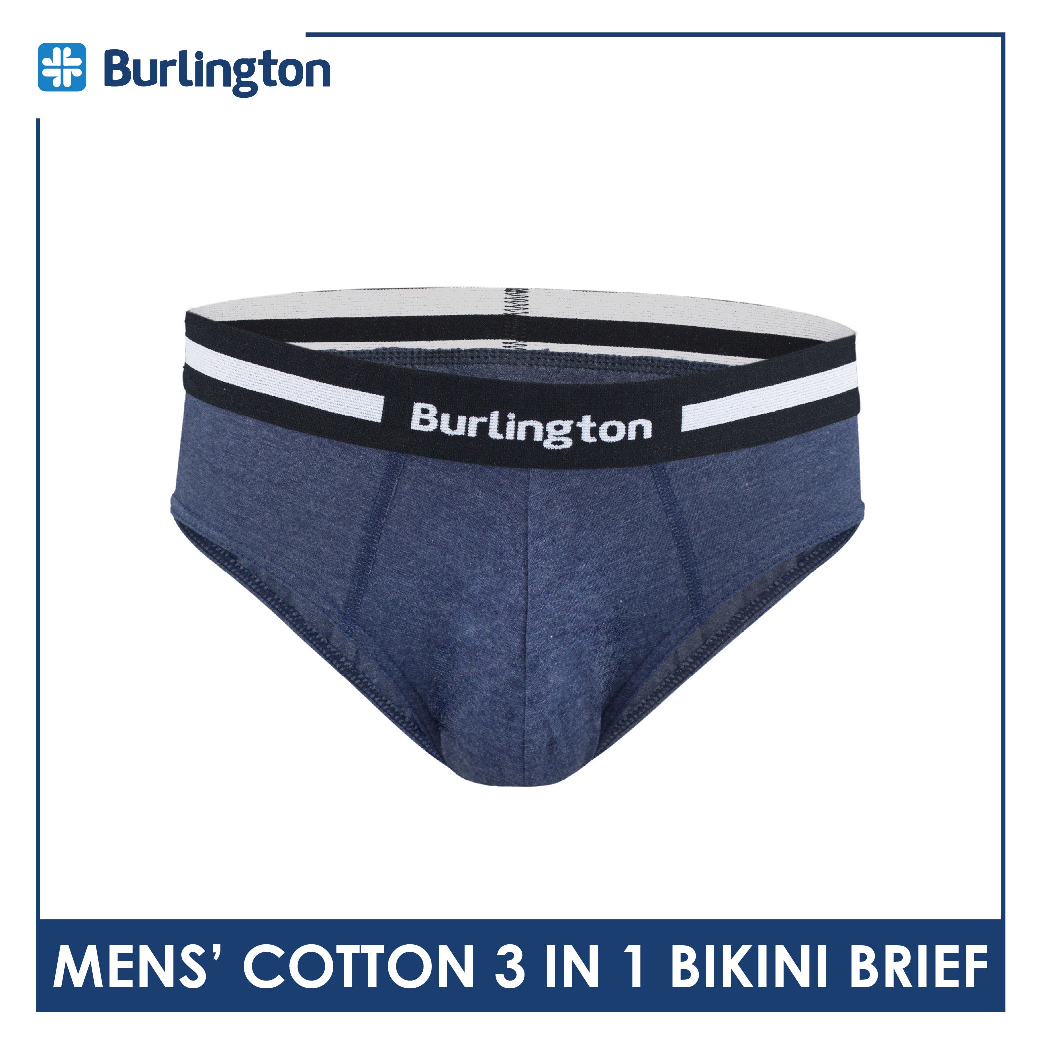 Burlington Men's Cotton Bikini Brief 3 pieces in a pack GTMBSG1