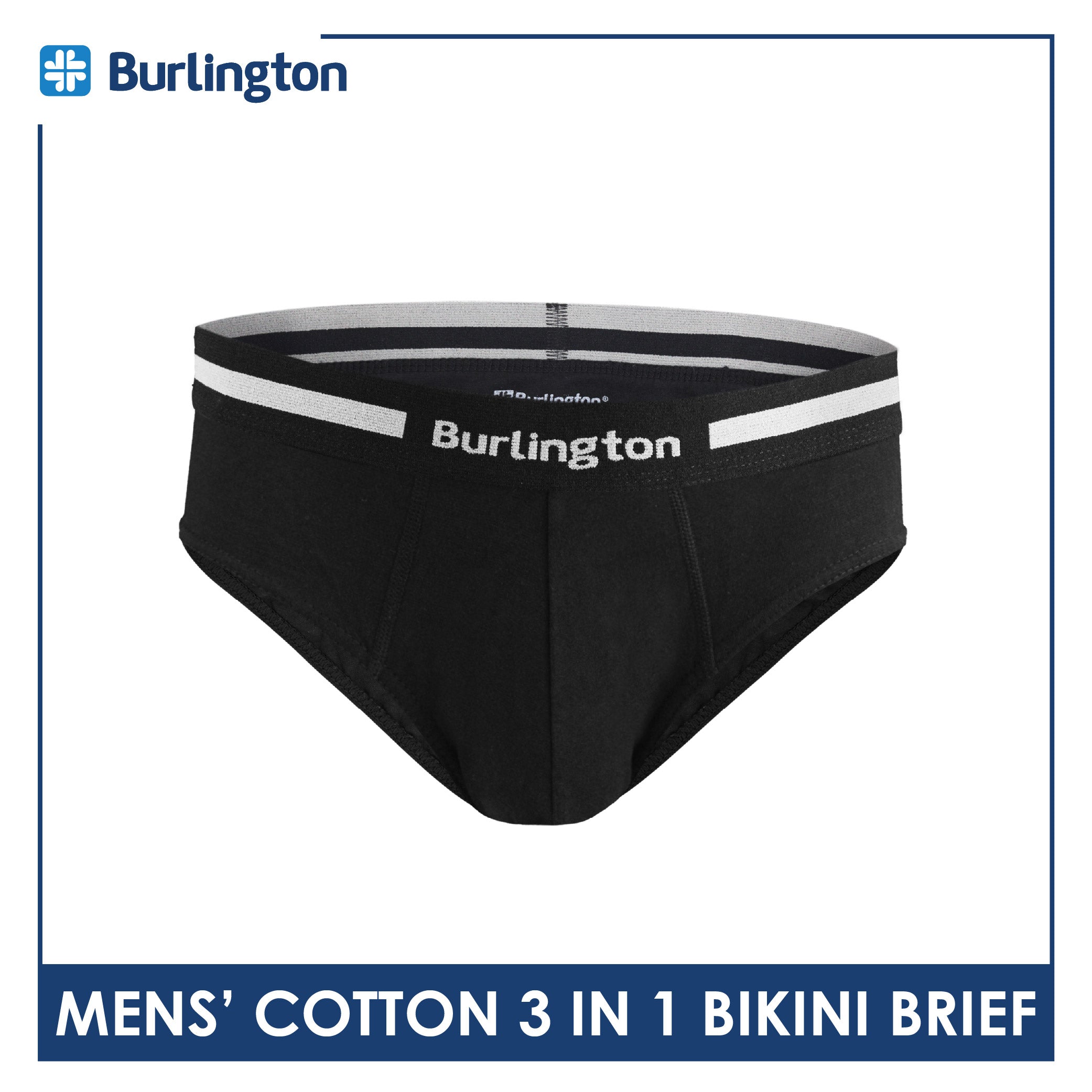 Burlington Men's Cotton Bikini Brief 3 pieces in a pack GTMBSG1