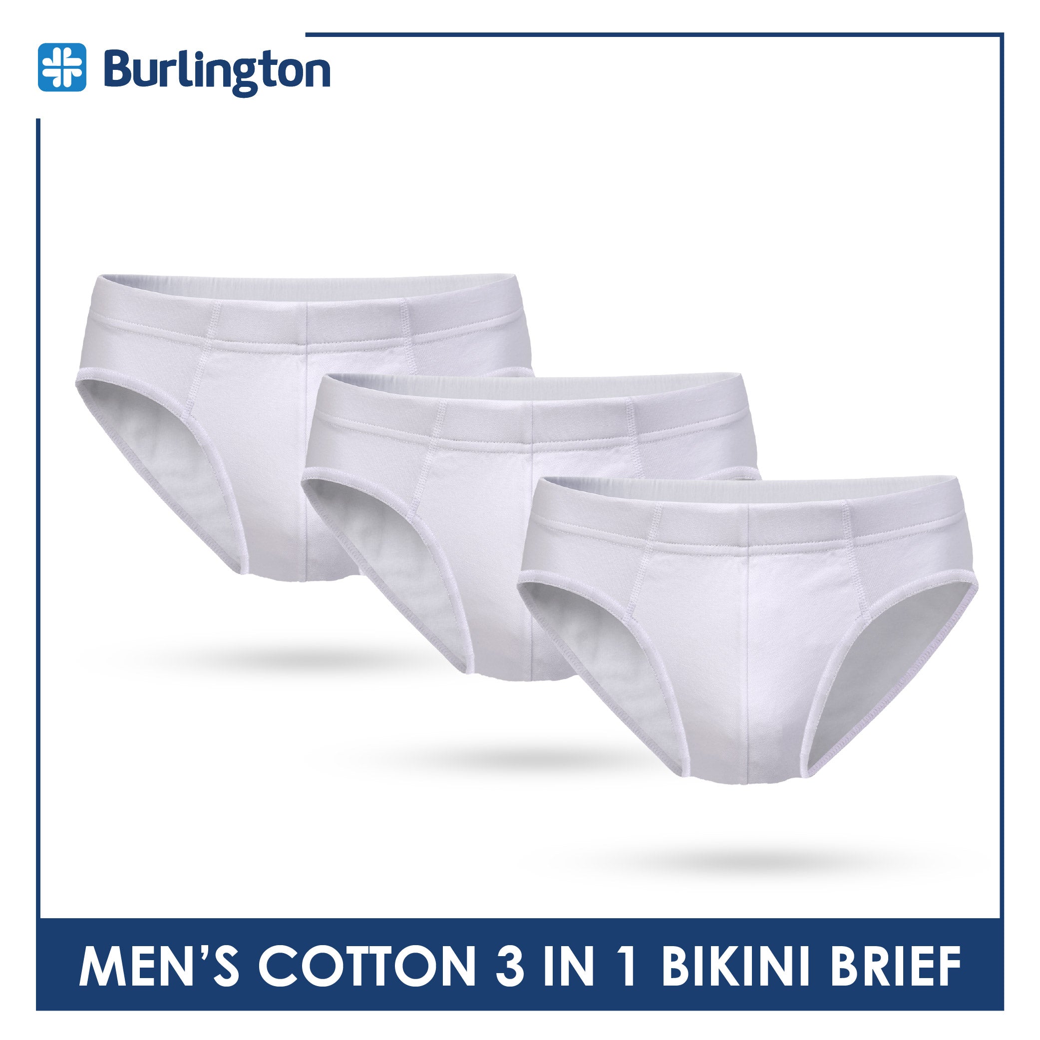 Burlington Men's Cotton Bikini Brief 3 pieces in a pack GTMBSG5
