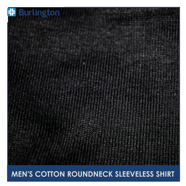 Burlington Men's Cotton Premium Slim Fit Roundneck Sleeveless Shirt 1 piece GTMSS2