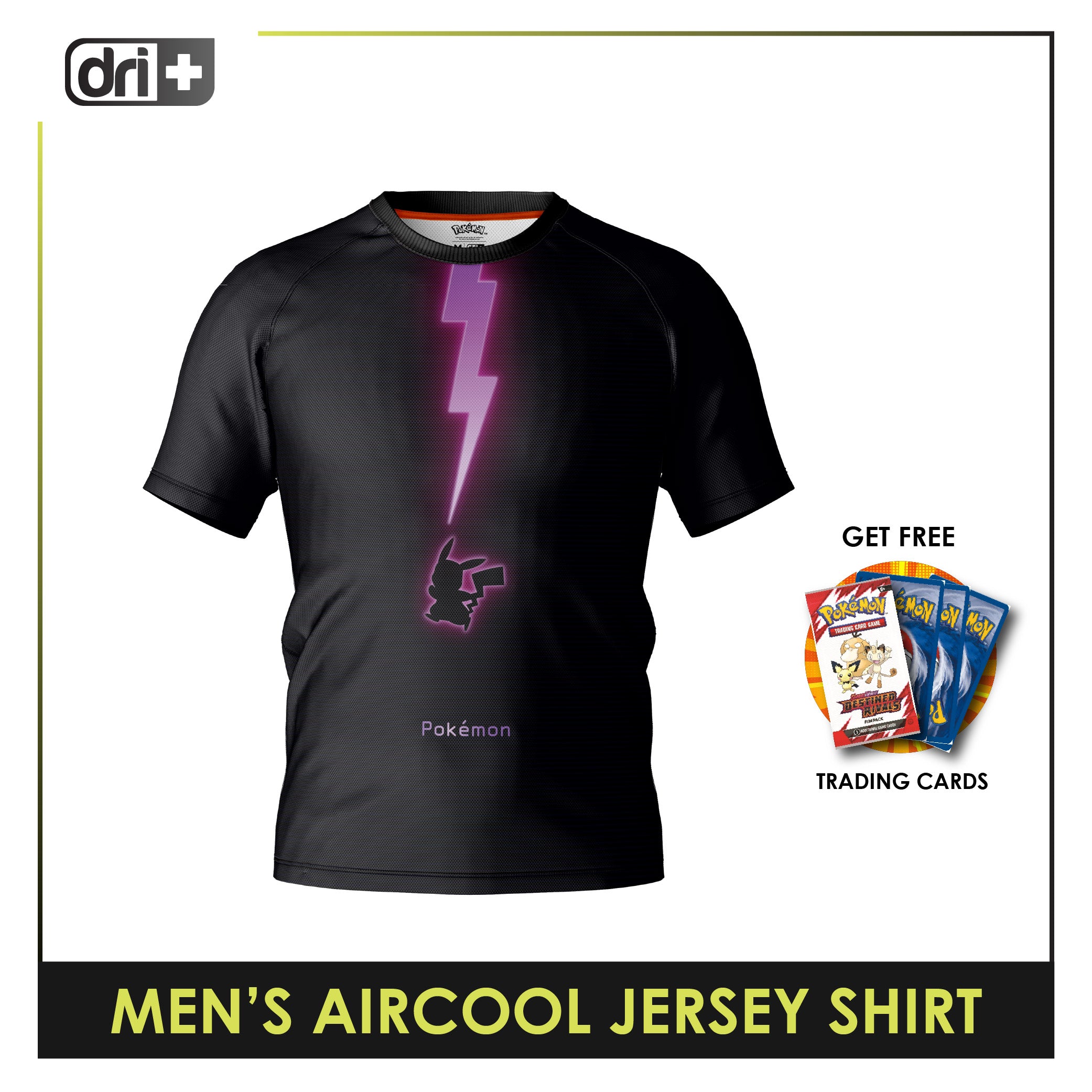 Dri Plus Men’s Pokemon Collection Aircool Jersey Shirt 1 pc PKDUMSRD534 ...