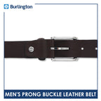 Burlington Men's Prong Buckle Genuine Leather Belt 1 piece JMLP3401