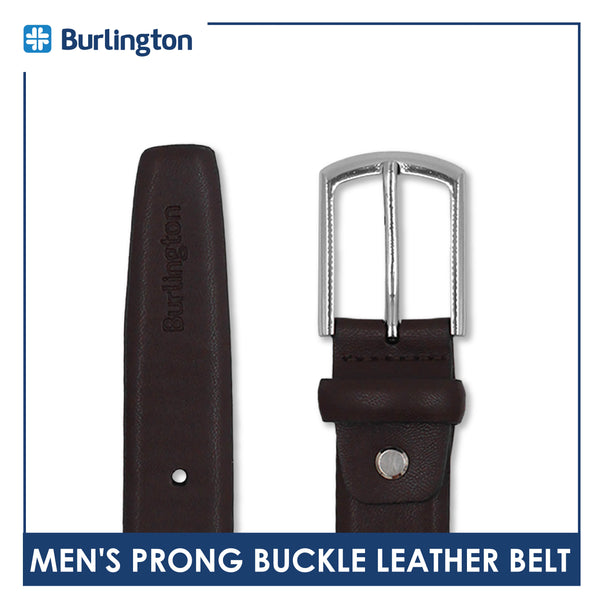 Burlington Men's Prong Buckle Genuine Leather Belt 1 piece JMLP3401