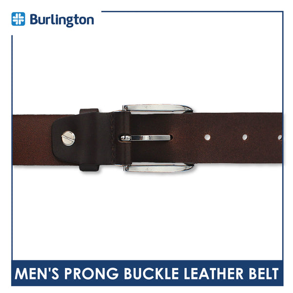 Burlington Men's Prong Buckle Genuine Leather Belt 1 piece JMLP3402