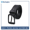 Burlington Men's Prong Buckle Genuine Leather Belt 1 piece JMLP3403