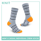 Knit Men’s Alibata Fashion Printed Cotton Light Performance Crew Socks 1 pair KMC1302