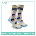 Knit Men's Rabbit Cotton Light Performance Crew Socks 1 pair KMC3202