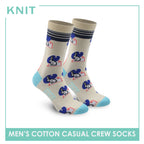 Knit Men's Rabbit Cotton Light Performance Crew Socks 1 pair KMC3202